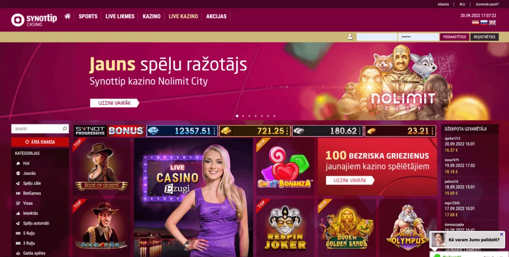 Synottip kazino - online spēļu automati