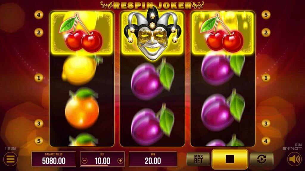 Respin Joker spēļu automāts ONline kazino Latvijā