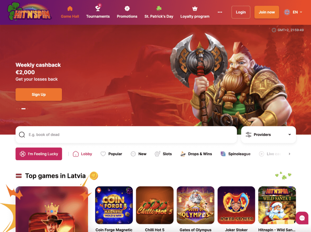 HitnSpin casino apskats 2024