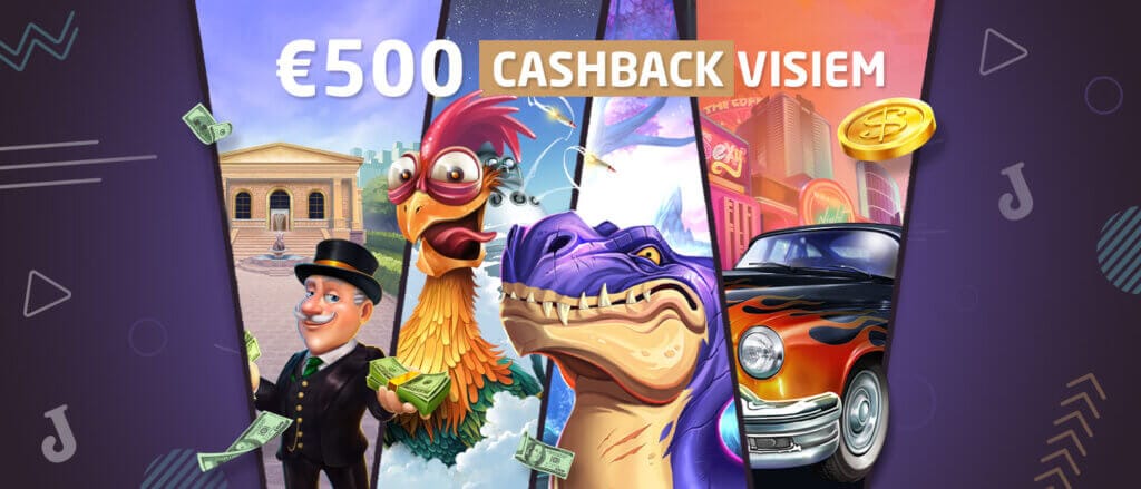 Saņem atpakaļ 10% naudas atmaksu līdz 500 EUR joker casino