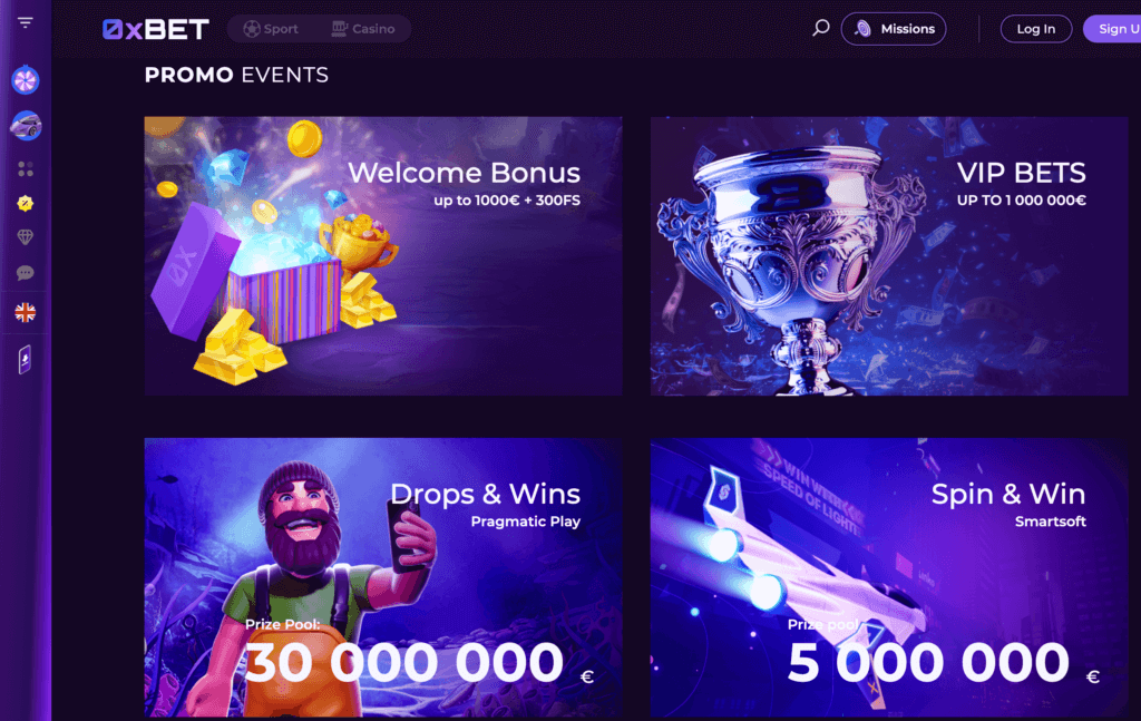 0x.bet Kazino Bonusi 