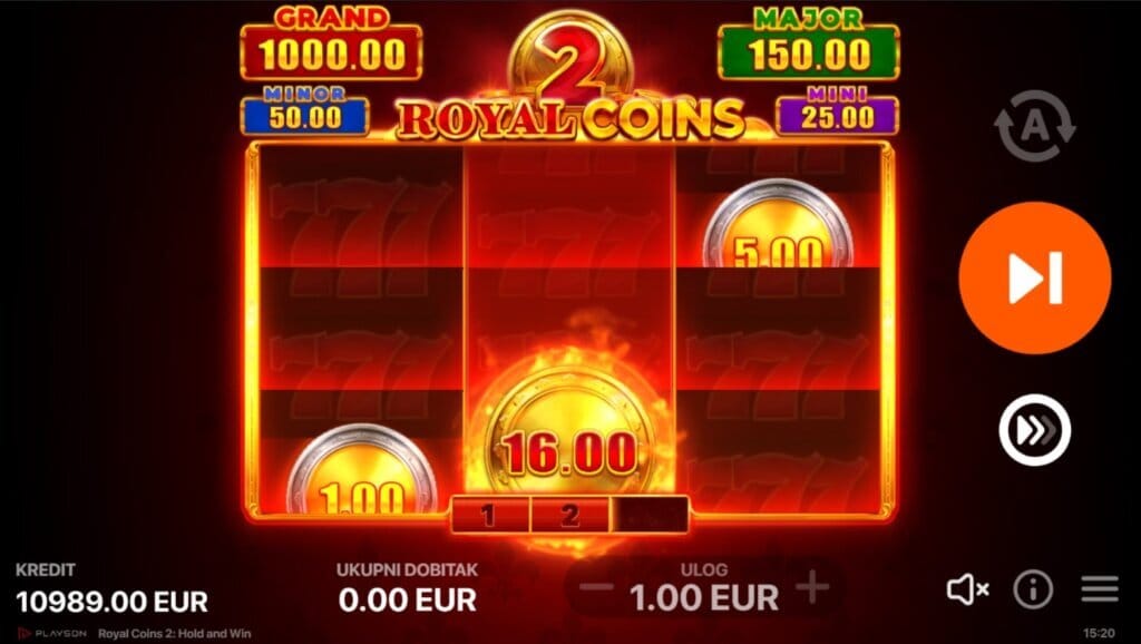Royal Coins 2 spēļu automāts