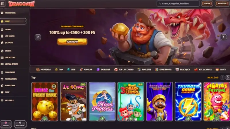 Dragonia jauns online kazino Latvijā 2025