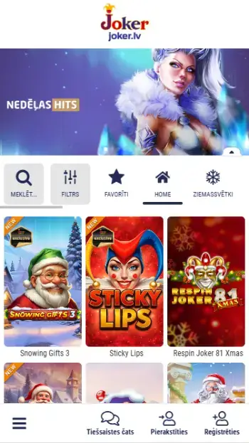 Joker.lv online kazino Latvijā