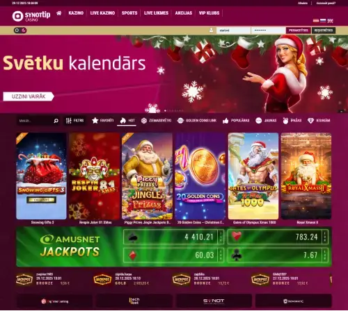 Synottip online kazino mini apskats