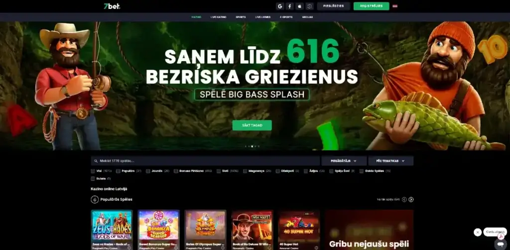 7bet mājaslapa ir kopija no lietuviešu versijas
