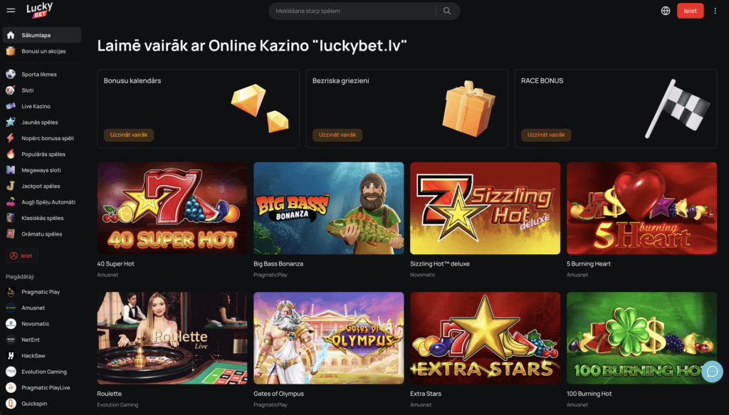 LuckyBet.lv ir licencēts online kazino Latvijā ar VID licenci